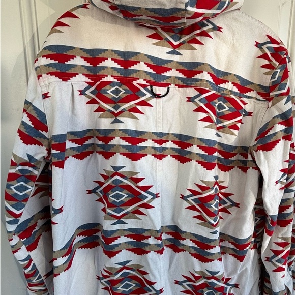 Men's Lightweight Jacket - Red and Gray Pattern - Picture 4 of 8